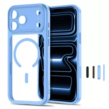TECH-PROTECT MAGPEAK MAGSAFE CC IPHONE 17 PRO / 18 PRO AZUL-CLARO/TRANSPARENTE