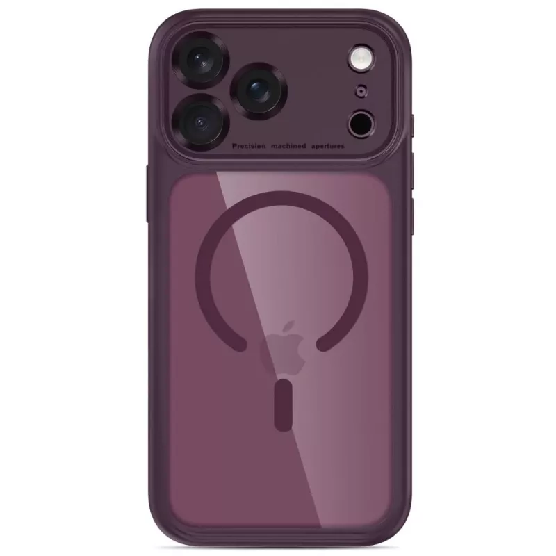 TECH-PROTECT MAGPEAK MAGSAFE CC IPHONE 17 PRO / 18 PRO DARK CHERRY/TRANSPARENTE