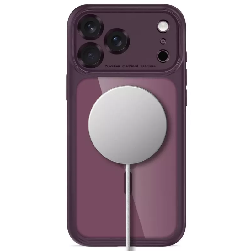 TECH-PROTECT MAGPEAK MAGSAFE CC IPHONE 17 PRO / 18 PRO DARK CHERRY/TRANSPARENTE