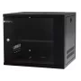 EMITER EM/SH02B5409-08 Armário de Rede de Parede 19 polegadas 9U, Porta de Vidro, 550x450x455 mm, Preto