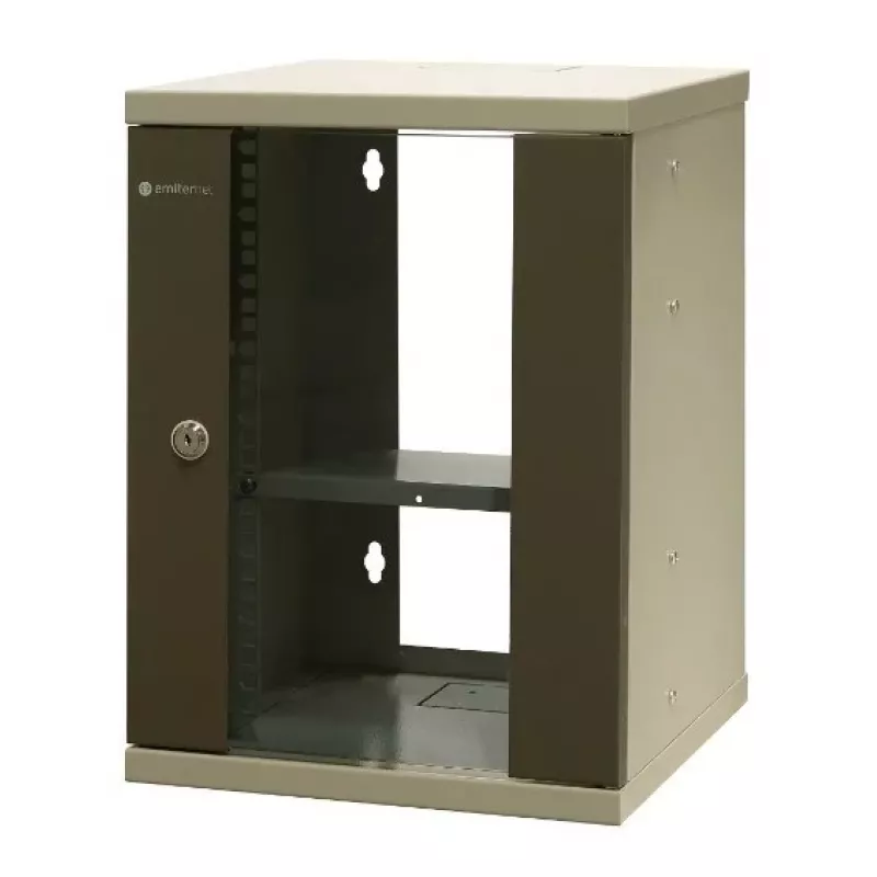EMITER EM/SOHO-9U Armário de Rede de Parede 10 polegadas 9U com Porta de Vidro, 325×330×445 mm, Preto
