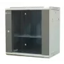 EMITER EM/AP6412 Armário de Rede de Parede 12U 600x450x635mm Frente de Vidro Preto