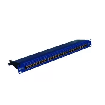 EMITERNET PATCH PANEL 19 polegadas 24xRJ45 STP CAT.5E (1U) AZUL DCN/PPFA674BKS248C5E