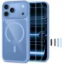 TECH-PROTECT MAGONE MAGSAFE CC + GLAS 2ER-PACK IPHONE 17 PRO / 18 PRO AZUL-CLARO/TRANSPARENTE