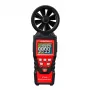 HABOTEST HT625B anemómetro digital com USB, medidor de velocidade do vento/temperatura/volume de ar, LCD iluminado, sensor de roda de pás externo