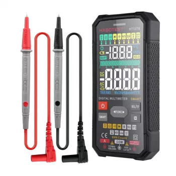Habotest HT127B multímetro universal digital True RMS 6000 counts auto-ranging com NCV e temperatura