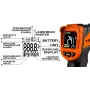 NEO TOOLS 75-276 Pirómetro, termómetro infravermelho sem contacto com mira laser dupla, -50°C a 880°C, 12:1 D:S, emissividade ajustável, LCD retroiluminado