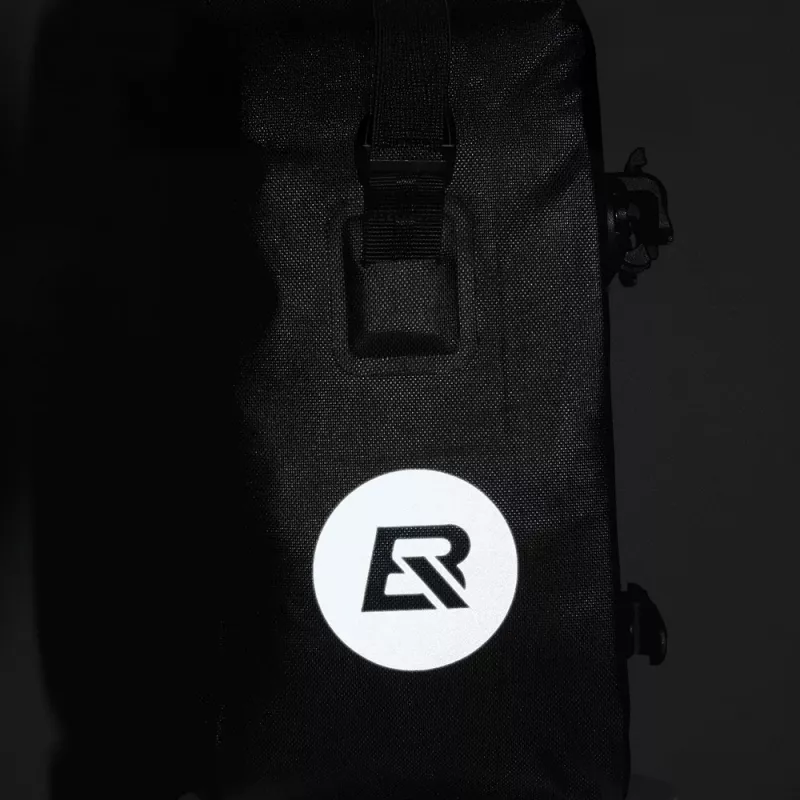 Bolsa de bicicleta Rockbros AS-003-1BK impermeável com alça de ombro, montagem à frente/atrás 10-14 l - preto