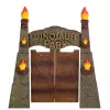 Base de investigação parque de dinossauros portão helicóptero quad figuras explorador da LEAN TOYS