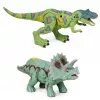 Conjunto base de investigação de dinossauros da LEAN TOYS com figuras de dinossauros, torre, jaula e acessórios