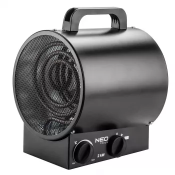 NEO TOOLS 90-065 Termoventilador elétrico aço inoxidável 2000 W preto