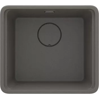 DEANTE ZKM_T10A Lava-loiça de cozinha de compósito de granito com 1 cuba e escorredor, grafite