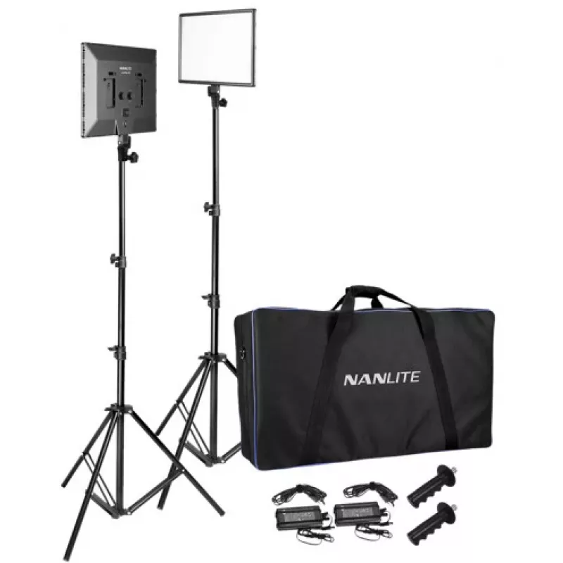Nanlite LUMIPAD 25 2KIT Kit de painel LED Bi-Color com tripés e bolsa