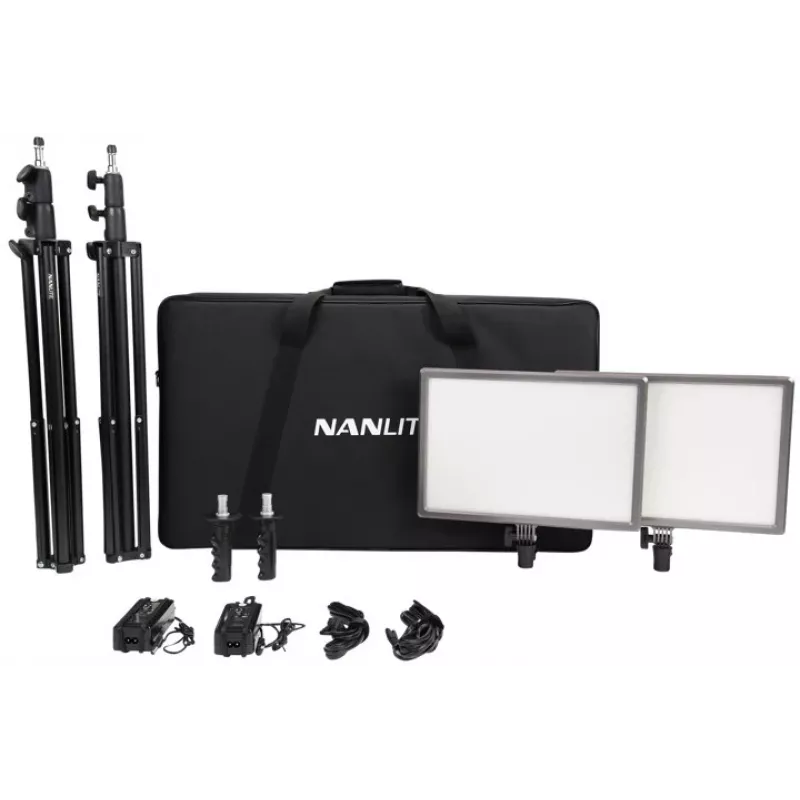 Nanlite LUMIPAD 25 2KIT Kit de painel LED Bi-Color com tripés e bolsa
