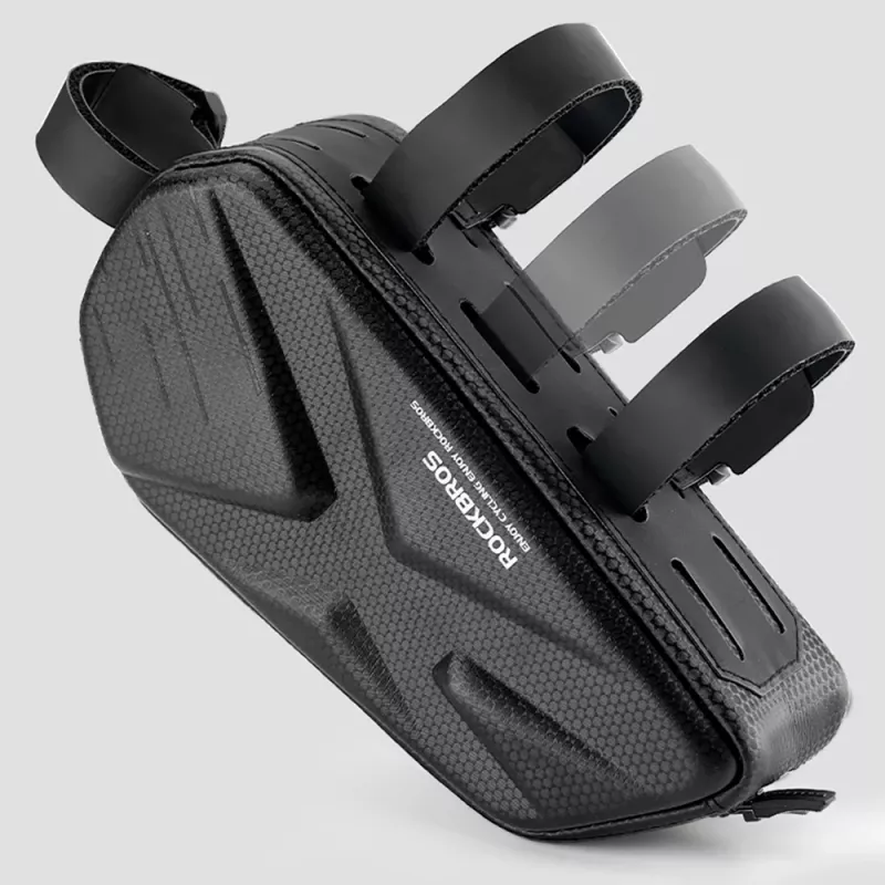 Bolsa de bicicleta Rockbros, reforçada, para quadro, para tubo superior 1,4 l – preto