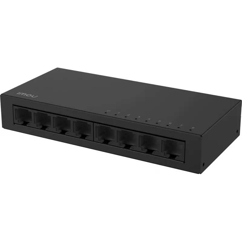 IMOU SF108 Switch de secretária Fast Ethernet não gerido de 8 portas, caixa metálica, 10/100 Mbps, Plug and Play