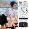 Jersey de bicicleta para mulher Rockbros 15110005004 manga curta M - branco