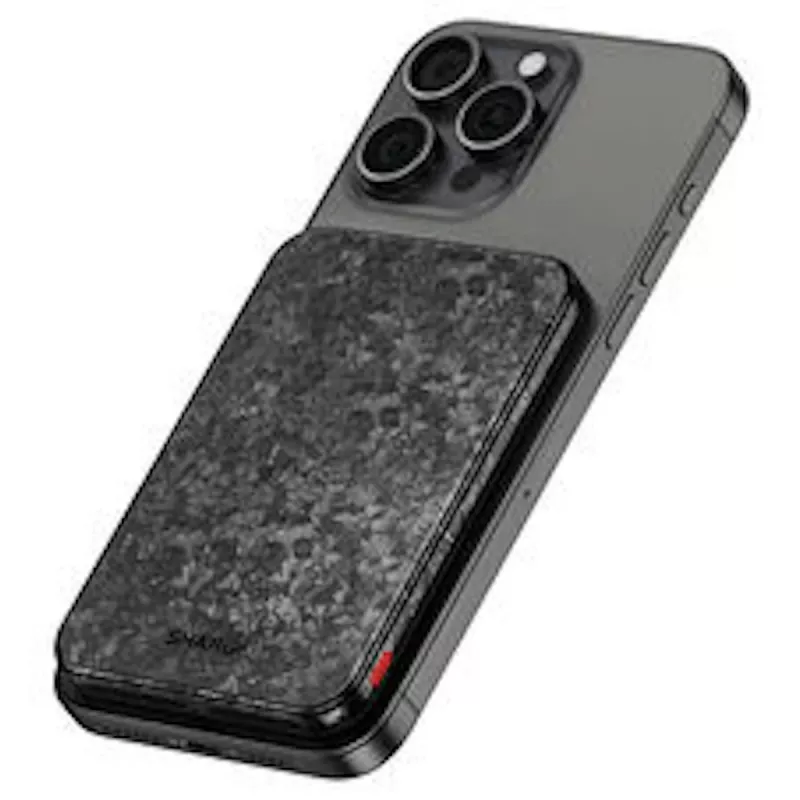 Powerbank SHARGE CarbonMag 5K, 15W Qi, 20W USB-C - 5.000mAh, preto
