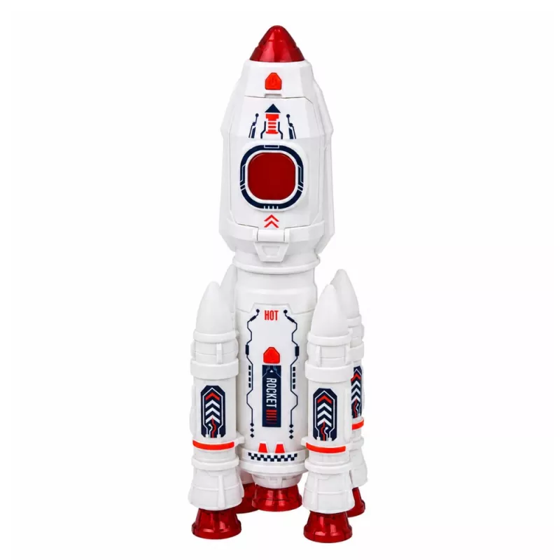 Conjunto espacial LEAN TOYS foguetões vaivém astronautas módulo luzes sons