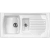 Lava-loiça de cozinha em cerâmica DEANTE ZCL_651N de 1,5 cubas com escorredor, branco