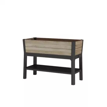 Vaso de planta KETER Deco Elevated Garden Bed 48L nogueira