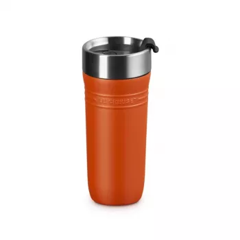 Copo térmico LE CREUSET ON THE GO 350 ml laranja