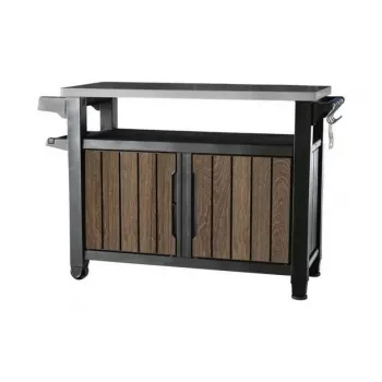 Mesa de grelhador KETER Deco Unity XL 207L tom nogueira