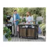 Mesa de grelhador KETER Deco Unity XL 207L tom nogueira