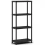 Estante KETER 4 níveis Shelf 60 com 4 prateleiras 60x30x135cm preto