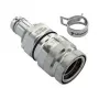 Conector rápido Koolance QDT3 Viton, fêmea, painel - 10 mm ID (3/8 polegadas)