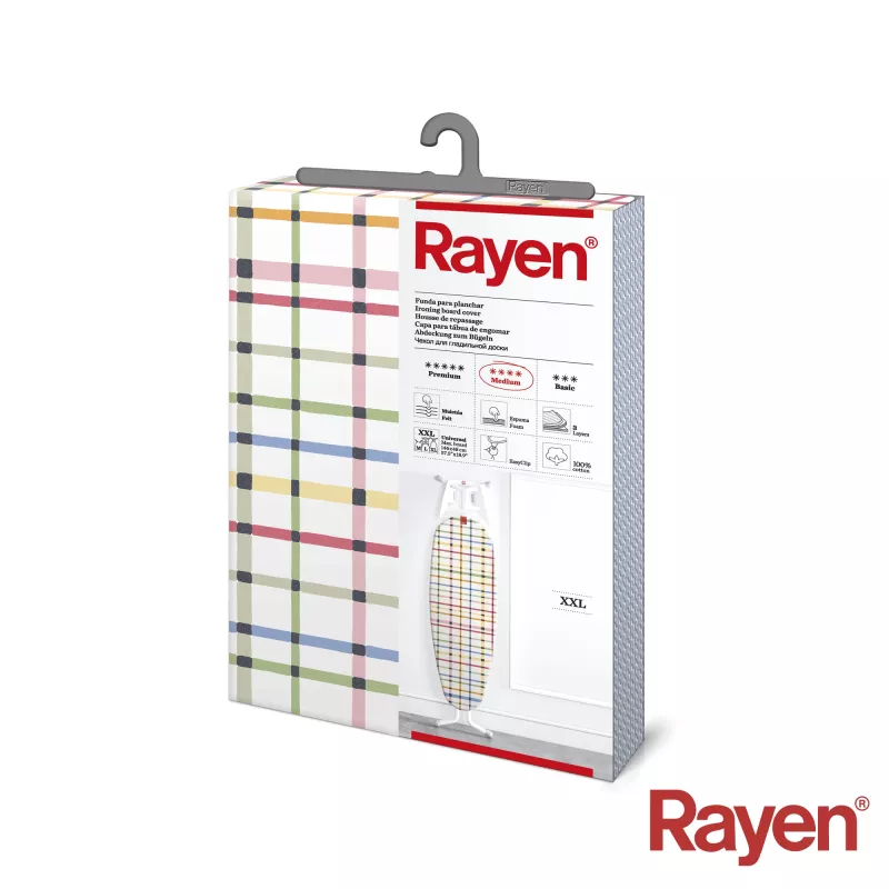 Funda de tábua de engomar RAYEN Medium XXL Easyclip 150x55cm