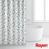 Cortinado de duche RAYEN 180x200cm branco/azul, poliéster