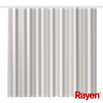 Cortinado de duche RAYEN 180x200cm branco/bege, PEVA
