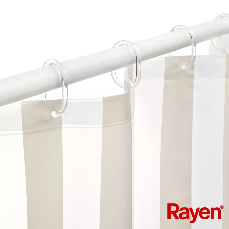Cortinado de duche RAYEN 180x200cm branco/bege, PEVA