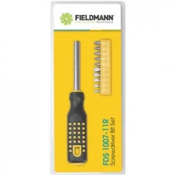 FIELDMANN FDS 1007-11R Conjunto de 12 pontas para chave de fendas com punho ergonómico, pontas em aço cromo-vanádio, suporte magnético, fenda/Phillips/Pozidriv/Torx