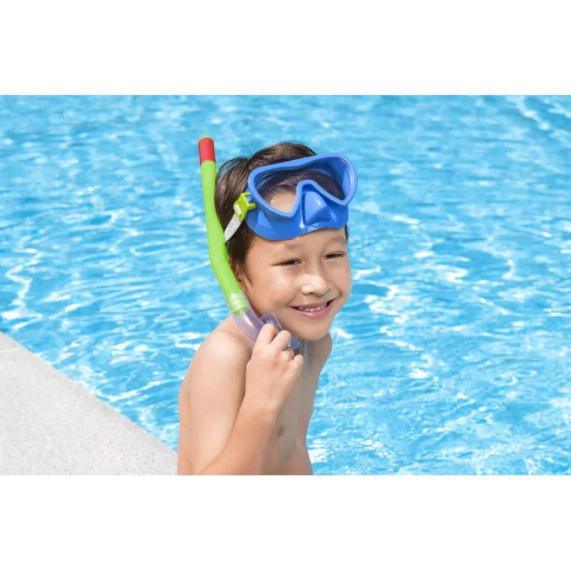 Máscara de mergulho verde e azul com snorkel Bestway 24036