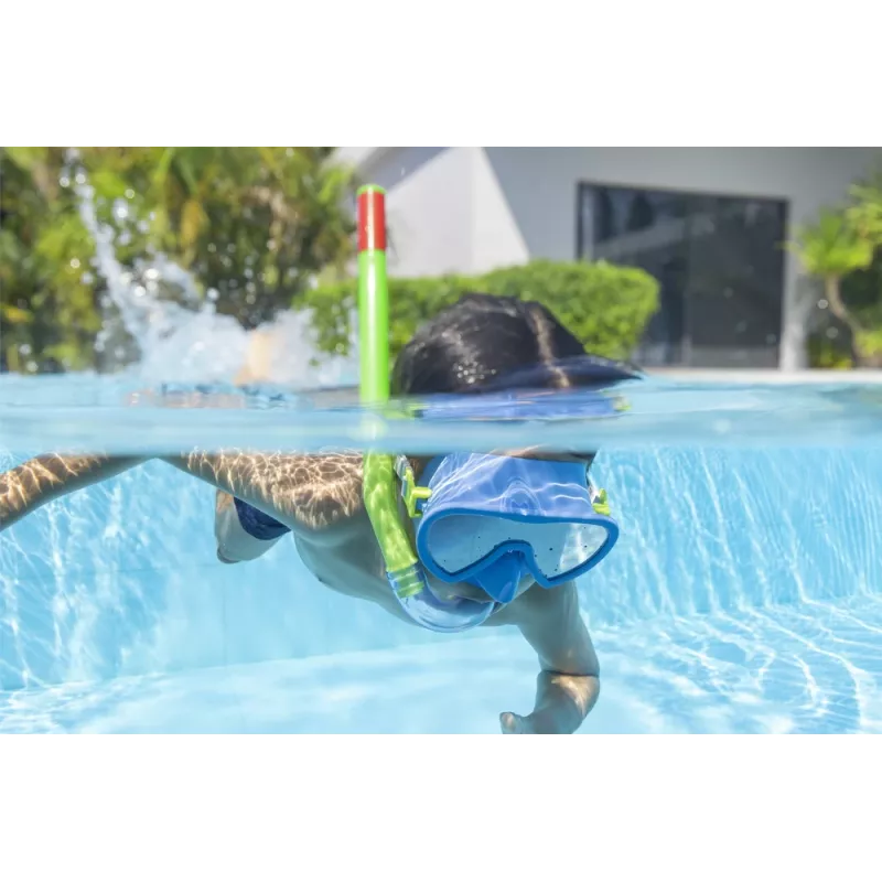 Máscara de mergulho verde e azul com snorkel Bestway 24036