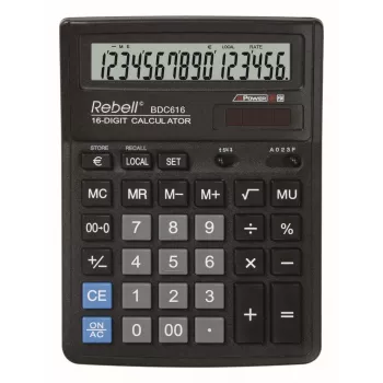 Rebell BDC616 calculadora de secretária, 16 dígitos