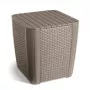 KETER mesa de jardim/caixa de arrumação Luzon Flat Wicker bege