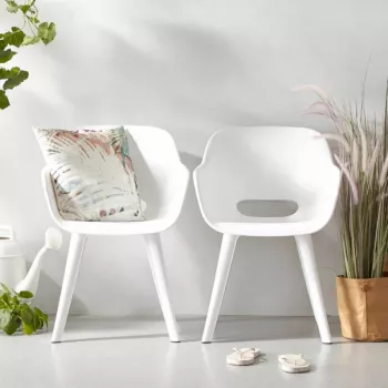 KETER cadeiras de jardim 2 unid. Akola branco
