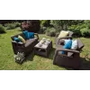 Sofá de jardim KETER Corfu Love Seat Max castanho de três lugares