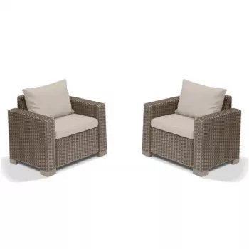Cadeiras de jardim KETER 2 unid. California bege