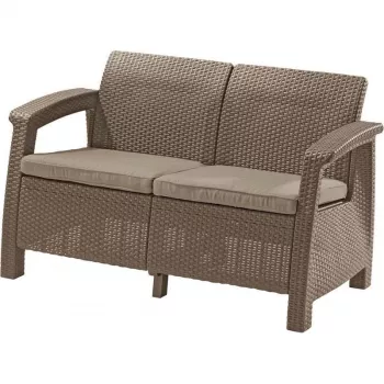 Sofá de jardim KETER Corfu Love Seat duplo bege