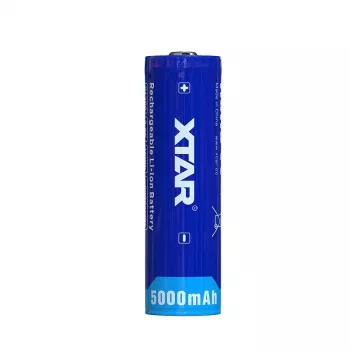 Bateria de iões de lítio XTAR 21700 5000mAh 3,6V (não protegida, Flat Top)