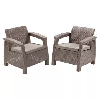 Cadeiras de jardim KETER Corfu Duo Set bege