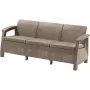 Sofá de jardim KETER Corfu Love Seat Max bege de três lugares