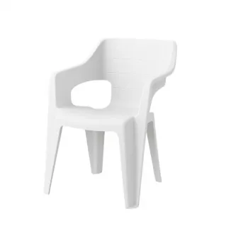 Cadeira de jardim Keter Bilbao com encosto baixo branco 29213634400