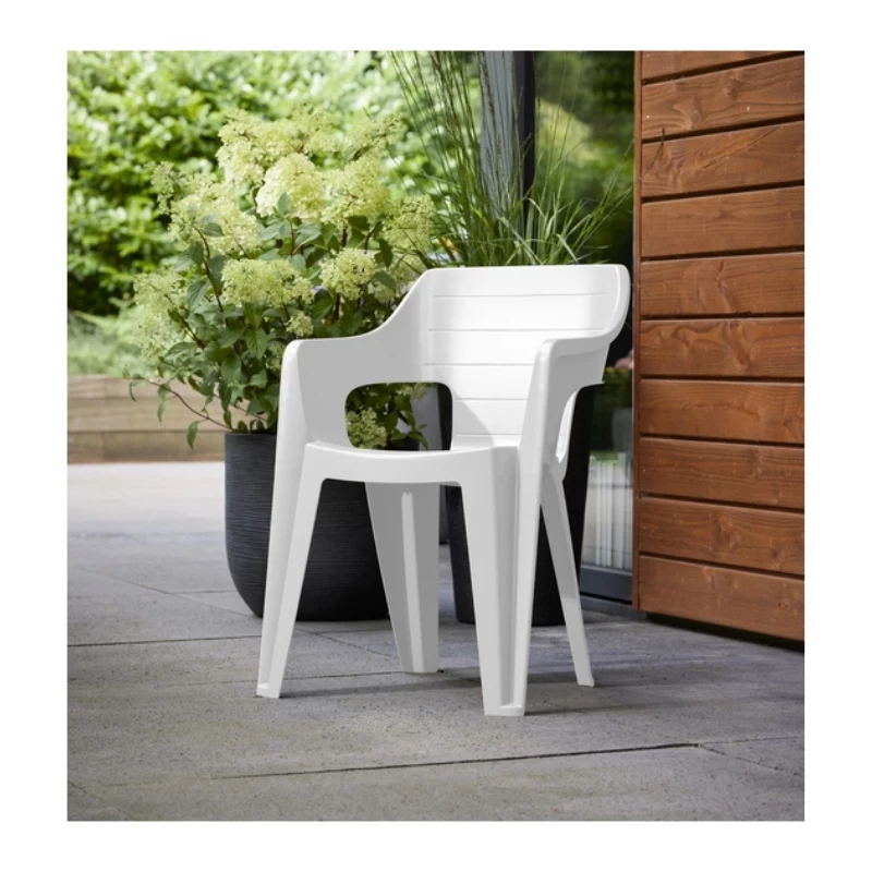 Cadeira de jardim Keter Bilbao com encosto baixo branco 29213634400