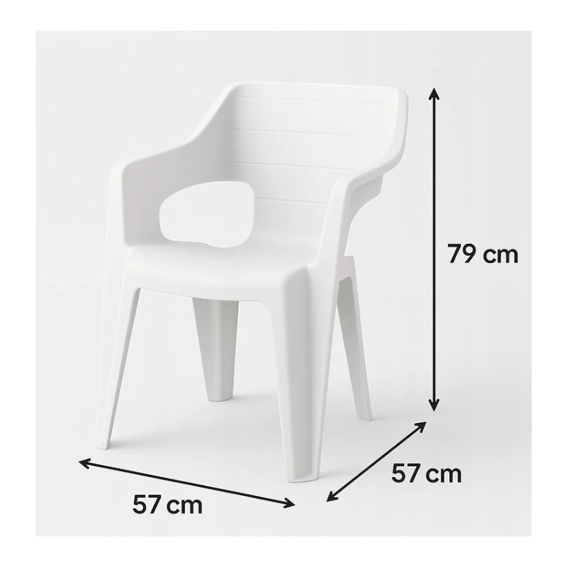 Cadeira de jardim Keter Bilbao com encosto baixo branco 29213634400