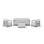 Conjunto de mobiliário de jardim KETER Scandi Linea conjunto de 3 lugares cinzento-claro/cinzento-aço-escuro